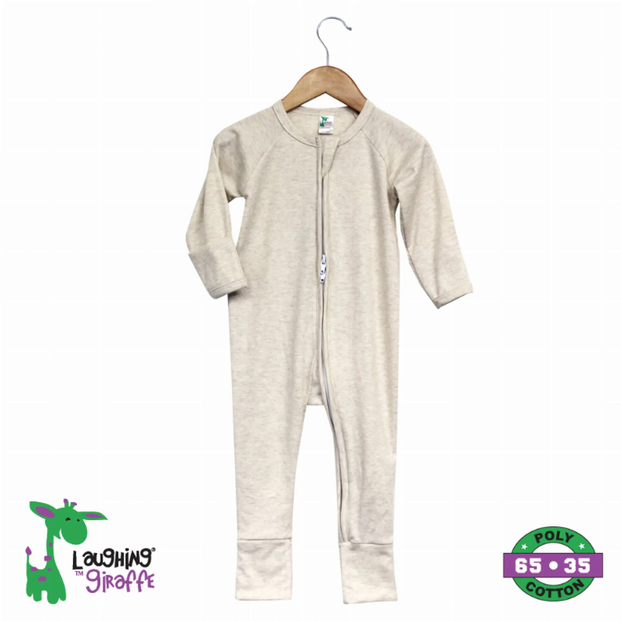 The Laughing Giraffe Baby Zipper PJ's With Mittens & Footies