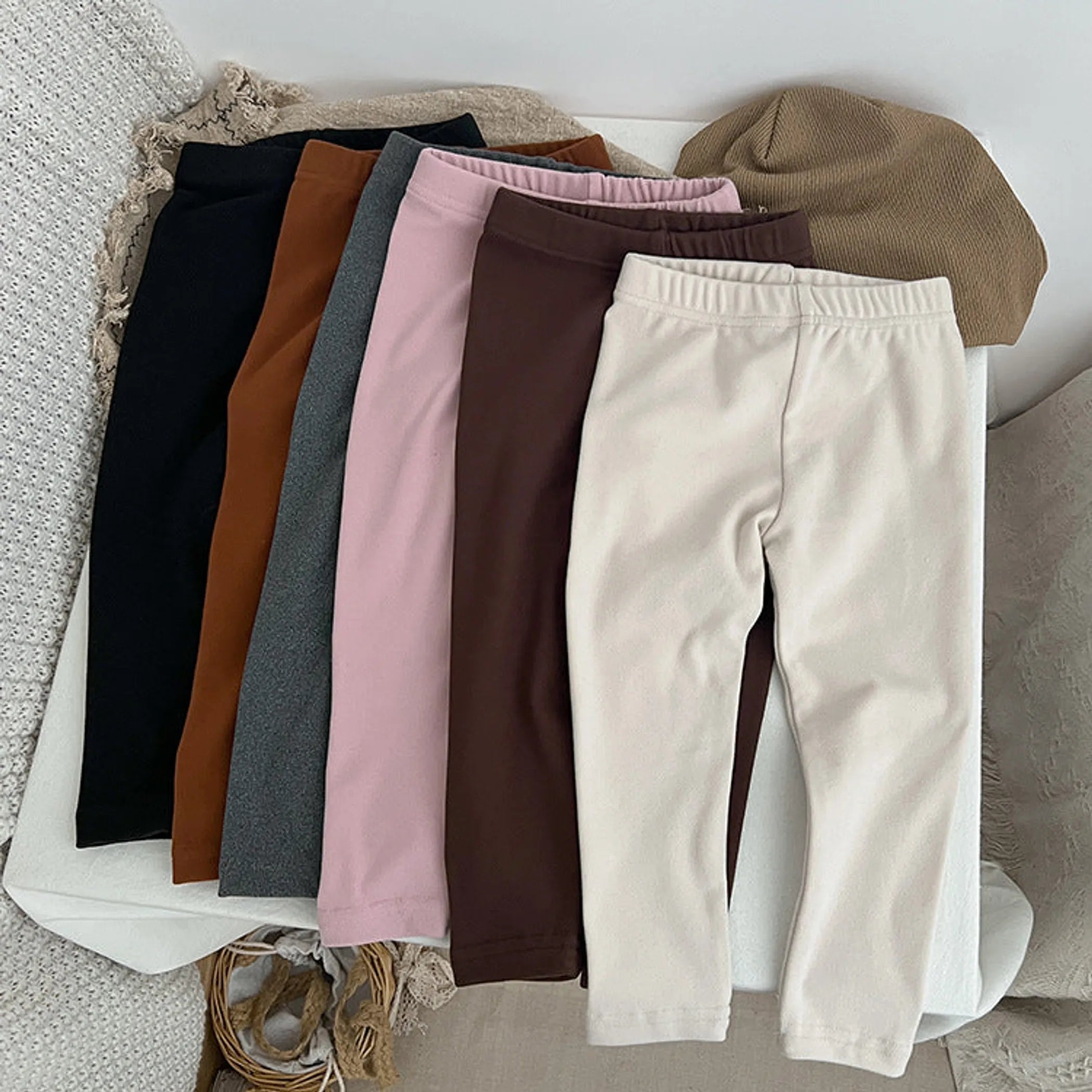 Baby Solid Color Soft Cotton Elastic Warm Quality Leggings