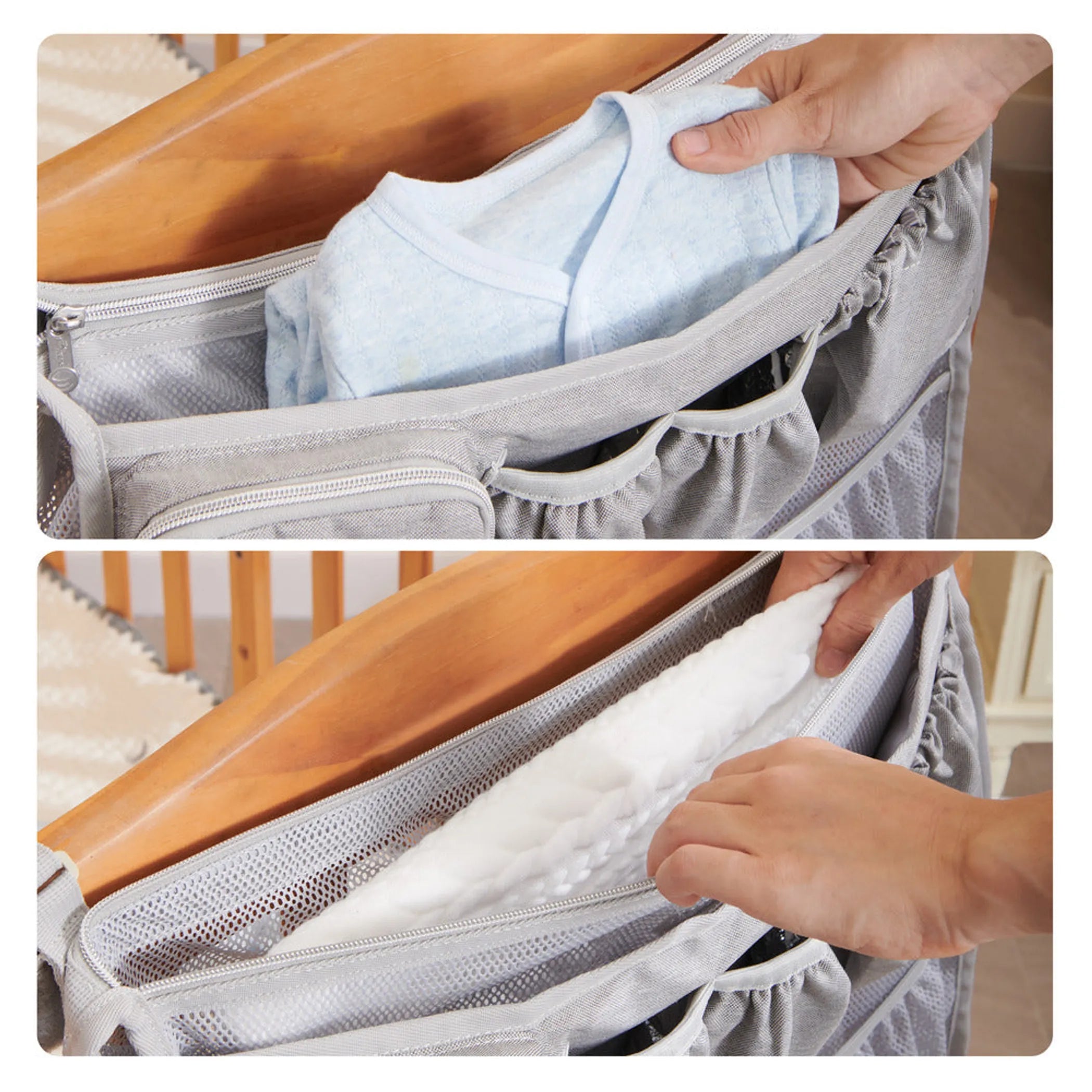 Mesh Crib Diaper Organizer